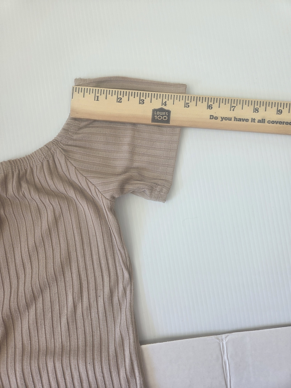 Say What? One-Shoulder Ribbed Button-Front Dress - Beige - Picture 4 of 10